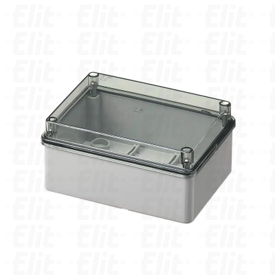 Puszka n/t herm.150x110x70 szara IP56 pokrywa transparentna EC420C5