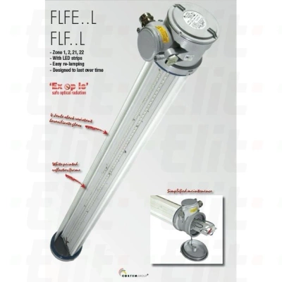 Oprawa przeciwwybuchowa LED do strefy 1, typu FLF-101L (19W, 1900 lm, 91 lm/W)