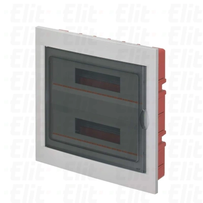 Rozdzielnica modułowa 2x18 podtynkowa IP40 drzwi transp. IP40 szara