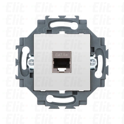 Gniazdo komputerowe RJ45 CAT.5e FTP, białe, Dahlia