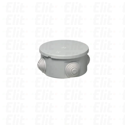 Puszka samogasnąca n/t 4-wylotowa z dławnicami herm.IP44 GWT 960°C szara PV fi 80x40