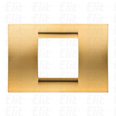 GEWISS Ramka podwójna tworzywo Poziomy PLAYBUS złoto GW32062