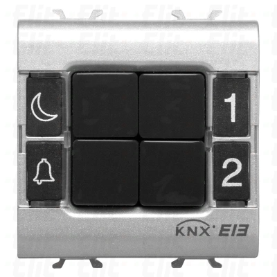 Moduł zarządzający przyciskowy KNX 4-kanałowy 2 moduły tytanowy CHORUS ELIT00834