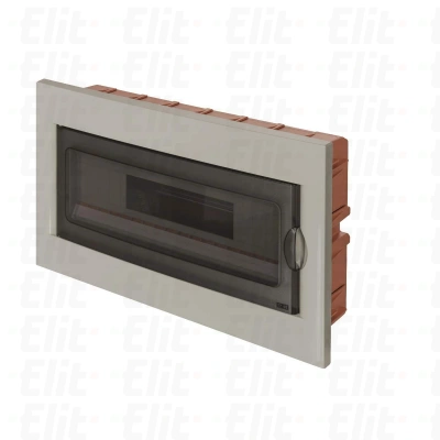 Rozdzielnica modułowa 1x18 podtynkowa IP40 drzwi transp. IP40 szara