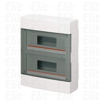 Rozdzielnica modułowa 2x12 natynkowa drzwi transp. IP40 biała