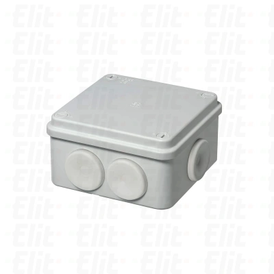 Puszka n/t herm. 105x105x55 z bezpośrednim wlotem szara IP55 śruby 1/4 obrotu