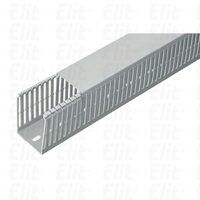 Korytko grzebieniowe bezhalogenowe 4/6/4 ECSH 40x80 szare RAL 7030 z pokrywą /2m/ (opak.40 m)