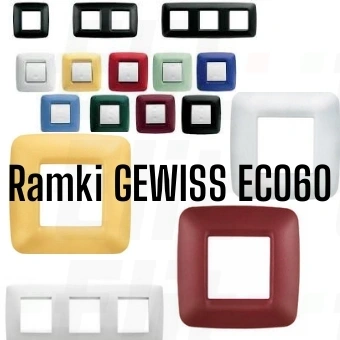 ECO60 Ramka 3-krotna pozioma złota ELIT00604