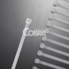 Opaski zaciskowe 160x2,5 białe COBRA /100szt./