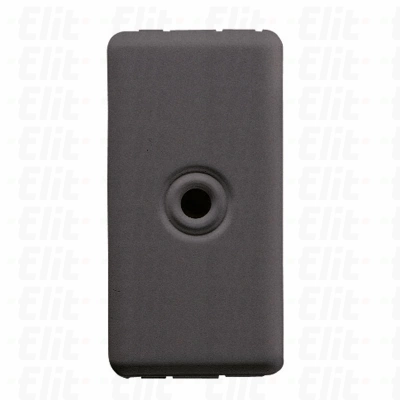 Zaślepka 1 moduł z wyjściem kablowym czarna GW21058