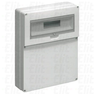 Pusta tablica na 8 gniazd - 19 mod. bez otworów szara