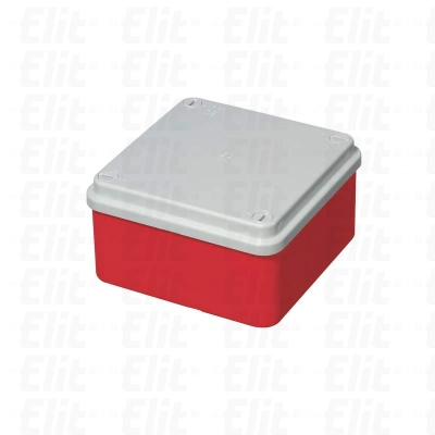 Puszka n/t herm. samogasnąca V0 - 960stC 105x105x55 czerwona śruby 1/4 obrotu