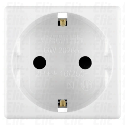 GNIAZDO 2P+E 16A NIEM. STD SY/WT