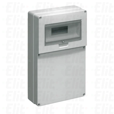 Pusta tablica na 6 gniazd - 12 mod. bez otworów szara