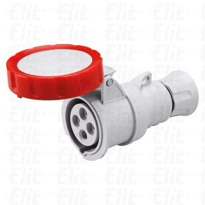 Gniazdo przenośne 4P 16A 400V czerwone IP66/IP67/IP68/IP69 6H IEC 309 HP GW62030H