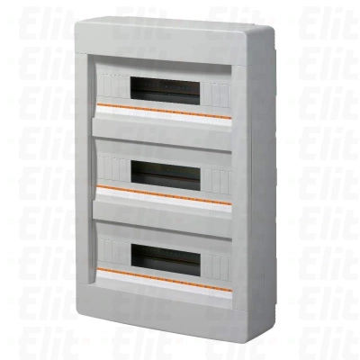 Rozdzielnica modułowa 3x18 natynkowa bez drzwi IP40 szara