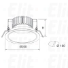 Oprawa downlight p/t NEW REMISI Ø200mm 11W 1740lm 3000K CAE IP44 biała