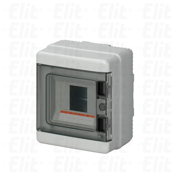 Rozdzielnica modułowa 1x4 n/t bezhalogenowa drzwi transp.IP65 szyna N+PE szara 1000V AC 1500V DC PV UV 150x170x100