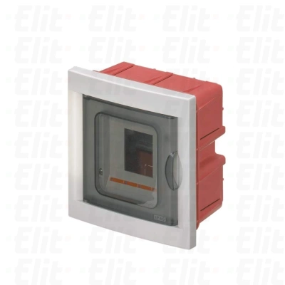 Rozdzielnica modułowa 1x4 podtynkowa IP40 drzwi transp. IP40 szara