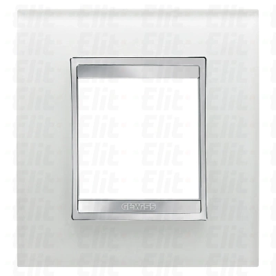 LUX Ramka pojedyncza 2-moduły pozioma biel polarna ELIT00852