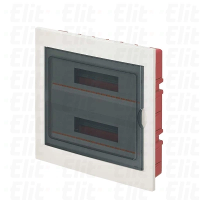 Rozdzielnica modułowa 2x18 podtynkowa IP40 drzwi transp. IP40 biała