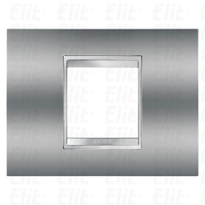 LUX Ramka pojedyncza 2 moduły pozioma chrom ELIT00846