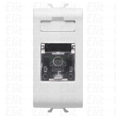 Gniazdo telefoniczne pojedyncze RJ11 1 moduły białe ELIT00819