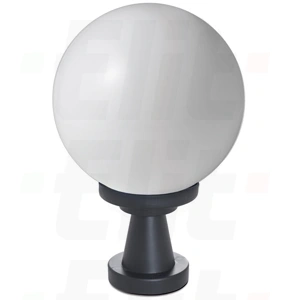 Lampa ogrodowa słupek niski kula fi 15 cm E27 TOWER biała