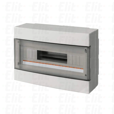 Rozdzielnica modułowa 1x18 natynkowa drzwi transp. IP40 szara