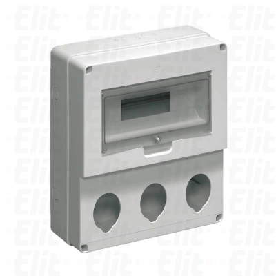 Rozdzielnica budowlana pusta 12 mod.3 gniazda 16/32A szara EC69014