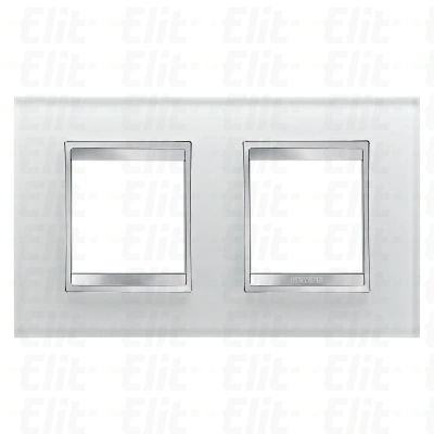 LUX Ramka 2-krotna 4 moduły pozioma biel polarna ELIT00855